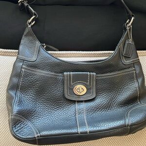 Coach Black Leather Shoulder Bag